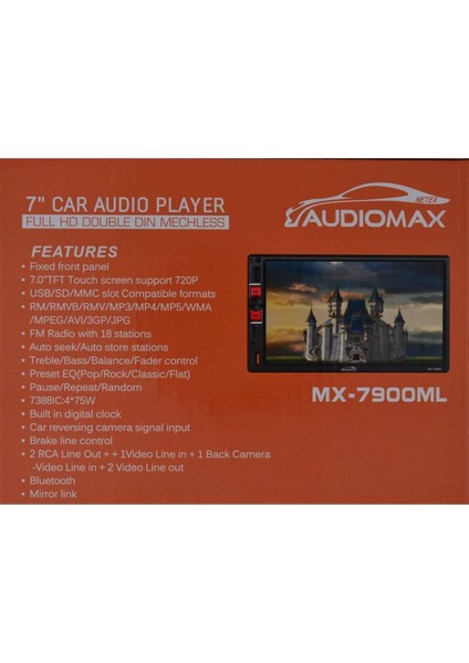 Audiomax Her Araca Uygun 7inch Dabıl Teyp Kamera Hediyeli fiyatları
