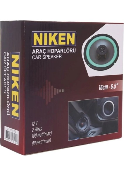 Araç Hoparlörü 16CM 6.5inç 4 Ohm 180 Watt (1 Adet) modelleri