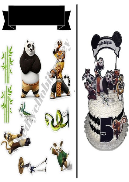 Kunfu Panda Yenilebilir Kağıt Pasta Resmi Kurabiye Baskısı Pirinç Kağıdı Pasta Kurabiye Baskısı