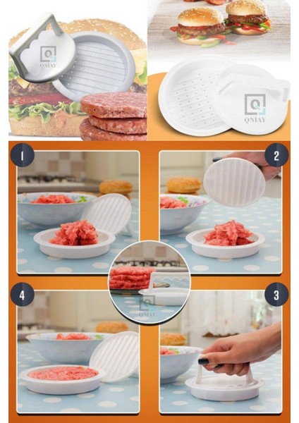 Hamburger ve Köfte Şekillendirici Pratik Köfte Kalıbı Et Izgara Barbekü Mangal Piknik Kamp Köfte modelleri
