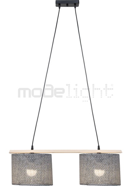 Zigana 2li Avize Naturel-Siyah Artı Desenli Yemek Odası Yatak Odası Oturma Odası Salon fiyatları