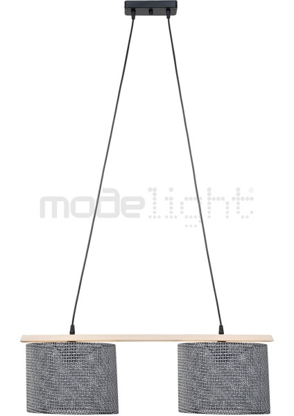 Zigana 2li Avize Naturel-Siyah Artı Desenli Yemek Odası Yatak Odası Oturma Odası Salon modelleri