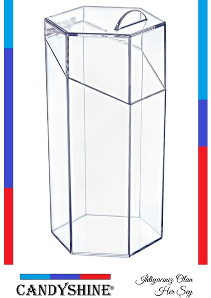 Kapaklı Büyük Boy Makyaj Fırça Düzenleme Kutusu Çok Amaçlı Dekoratif Altıgen Makyaj Organizer modelleri