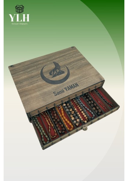 Kişiye Özel Ahşap Tesbih Koleksiyon Kutusu, Aksesuar Kutusu, Tesbihlik (20 Tesbihlik) fiyatları
