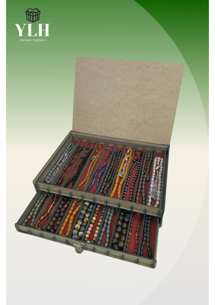 Kişiye Özel Ahşap Tesbih Koleksiyon Kutusu, Aksesuar Kutusu, Tesbihlik (20 Tesbihlik) fırsatları