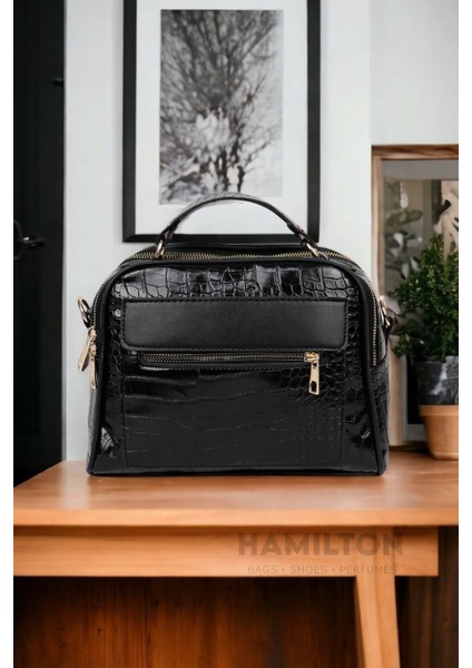 Orijinal Kadın Çapraz ve Elde Ayarlanabilir Askılı Deri Rugan Üç Gözlü Büyük Şık Omuz ve El Çanta fiyatları