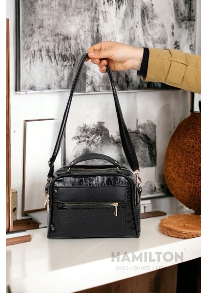 Orijinal Kadın Çapraz ve Elde Ayarlanabilir Askılı Deri Rugan Üç Gözlü Büyük Şık Omuz ve El Çanta modelleri