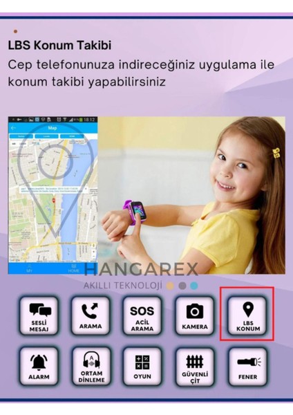 Sim Kartlı Akıllı Çocuk Saati Sos Kamera Konum Takip Ders Modlu Mor Çocuk Akıllı Saat indirimleri