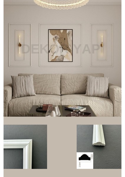 Boyanabilir Dekoratif Hazır Kesimli Duvar Çıtası Paketi