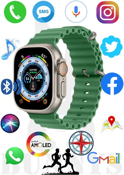 Omix X300 Uyumlu Akıllı Saat Watch 8 Ultra 49MM Amoled Ekran Konuşma Özellikli