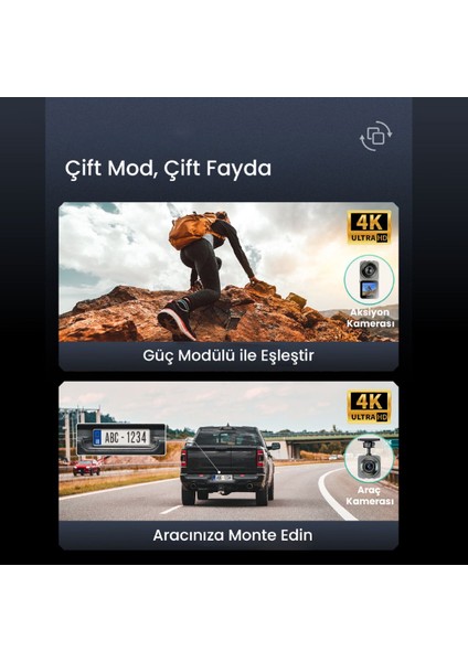 Botslab V9H 4K Wifi 140°ULTRA Geniş Açı Kristal Gece Akıllı Araç ve Aksiyon Kamerası (2025) modelleri