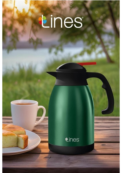 Copper Paslanmaz Çelik 2 Litre Termos Yeşil