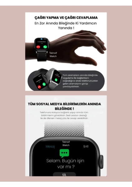 Watch 10 Mini Elite Akıllı Saat Hediye Dolu Kutu Içeriği 3 Kordon ve Bileklik fiyatları