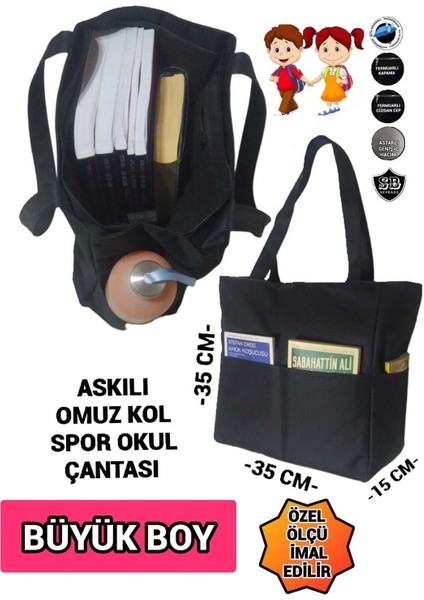 Askılı Kol Omuz Okul Çantası Geniş Körüklü