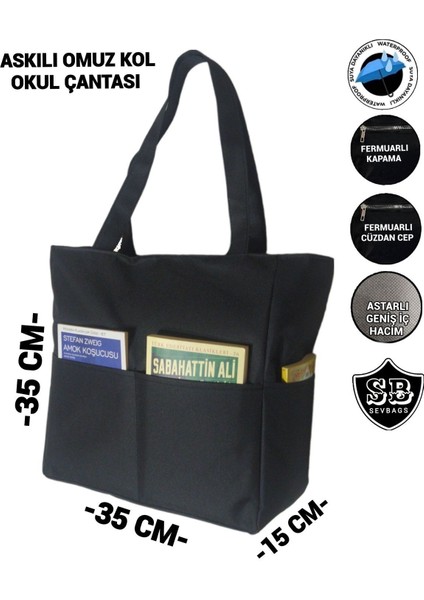 Askılı Kol Omuz Okul Çantası Geniş Körüklü indirimleri