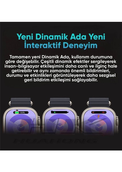Hk 10 Ultra 49MM Akıllı Saat Watch 9 Ultra 2 Serisi Amoled Ekranlı Kadın Erkek Kol Saati Çift Kayı modelleri