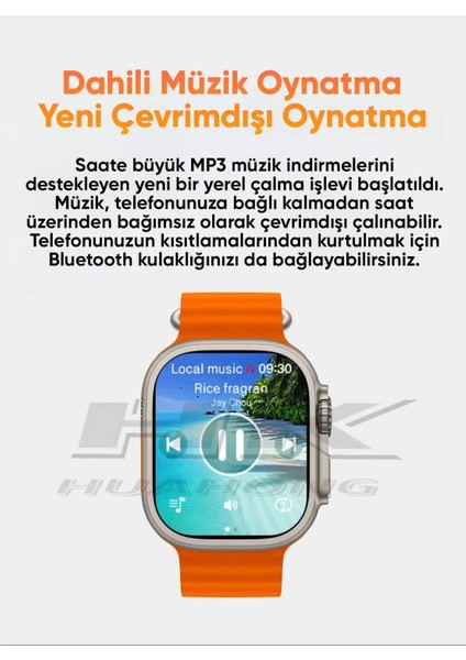 Hk 10 Ultra 49MM Akıllı Saat Watch 9 Ultra 2 Serisi Amoled Ekranlı Kadın Erkek Kol Saati Çift Kayı fırsatları