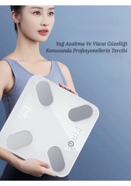 Akıllı Dijital Baskül Yağ Su Kas Vücut Kitle Endeksi Kilo Ölçer Tartı Bluetooth Destekli fiyatları