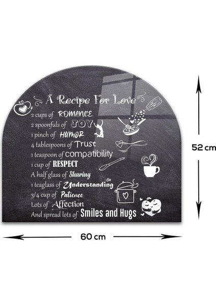 Cam Ocak Arkası Koruyucu | Oval Şekilli | Recipe For Live | 52CM x 60CM fırsatları