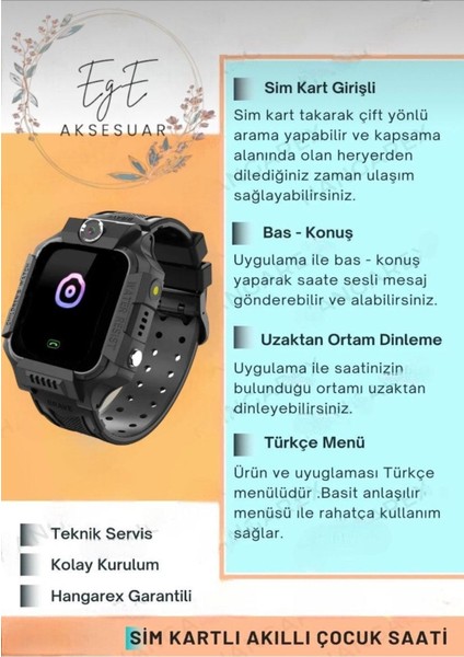 Sim Kartlı Çocuk Akıllı Saati fiyatları