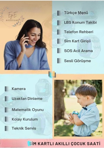 Sim Kartlı Çocuk Akıllı Saati fırsatları