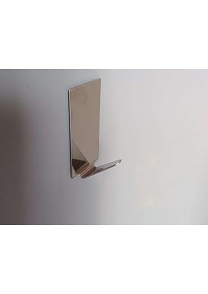 Ardini Paslanmaz Çelik Kendinden Yapışkanlı 4 Lü Paket Dikdörtgen Krom Bornoz Havlu Askısı