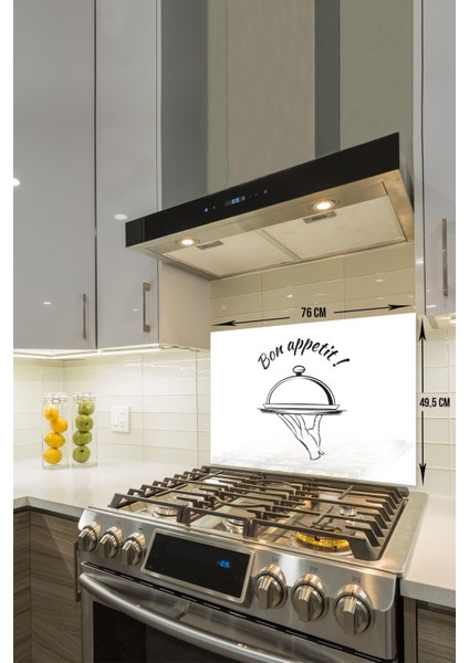 Cam Ocak Arkası Koruyucu | Bon Appetit - Servis | 49,5cm x 76CM fiyatları