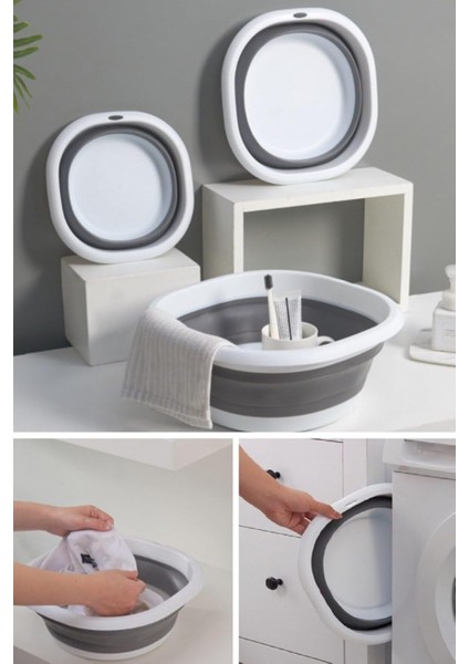 Kapısı Katlanır Badya Akordiyon Silikon Leğen (10 Litre Badya) Desing 266450