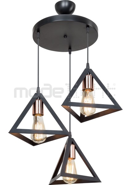 Prizma 3lü Avize Bakır Laleli Salon-Oturma Odası-Çocuk Odası-Yemek-Yatak Odası--Antre-Mutfak fiyatları