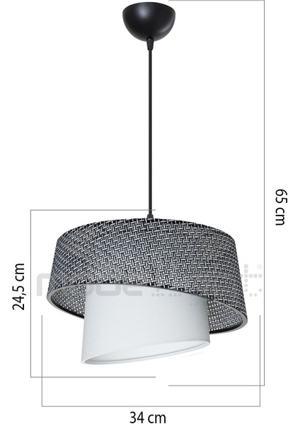 Lima Artı Desenli Siyah/beyaz Sarkıt Salon-Oturma Odası-Çocuk Odası-Yemek-Yatak Odası--Antre-Mutfak fırsatları