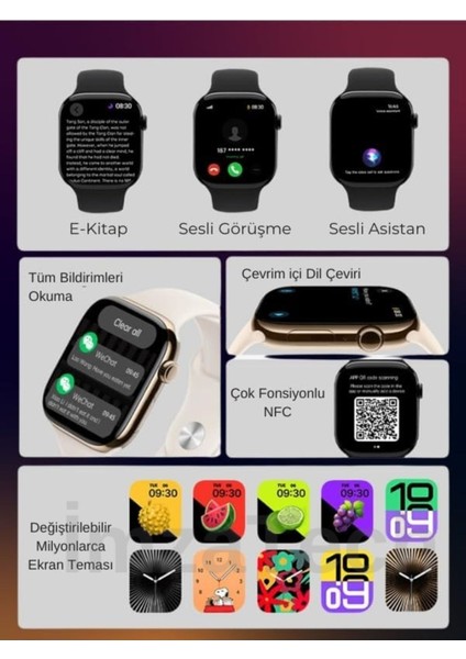Watch Hk 1o Pro Max+ Kordon Hediyeli Amoled Ekran Akıllı Saat 2025 fırsatları