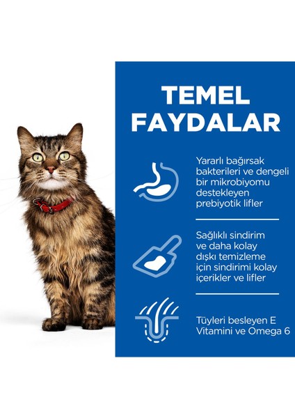 Scıence Plan Mide ve Deri Hassasiyeti Tavuklu Yetişkin Kedi Maması 1,5 kg x 2 Adet fırsatları
