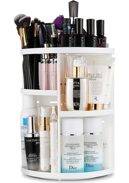 Beyaz 360 Derece Dönebilen Makyaj Organizeri fiyatları