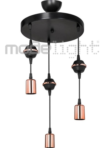 Akses 3lü Siyah Bakır Dekoratif Avize Salon-Oturma-Çocuk-Yatak Odası-Yemek Odası-Antre-Mutfak modelleri