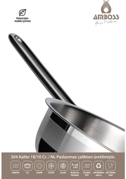 Saphire 26 cm Paslanmaz Çelik Saplı Cam Kapaklı Tava SAP-4790 Indüksiyon Tabanlı fırsatları