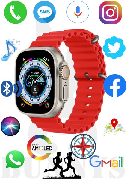 Poco X3 Uyumlu Akıllı Saat Watch 8 Ultra 49MM Konuşma Özellikli Amoled Ekran