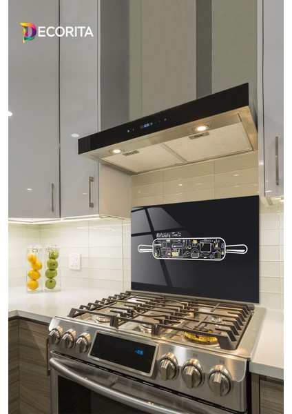 Cam Ocak Arkası Koruyucu | Kitchen Tools - Mutfak Gereçleri | 49,5cm x 76CM