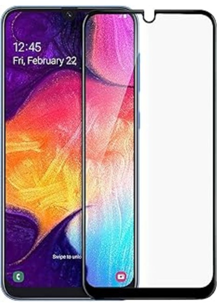 Microsonic Samsung Galaxy A50 Tam Kaplayan Temperli Cam Ekran Koruyucu Siyah