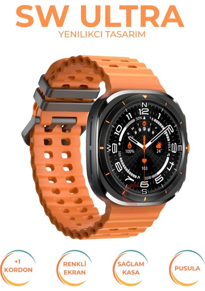Watch Sw Ultra 47MM Titanyum Kasa Spor Kordonlu Akıllı Saat