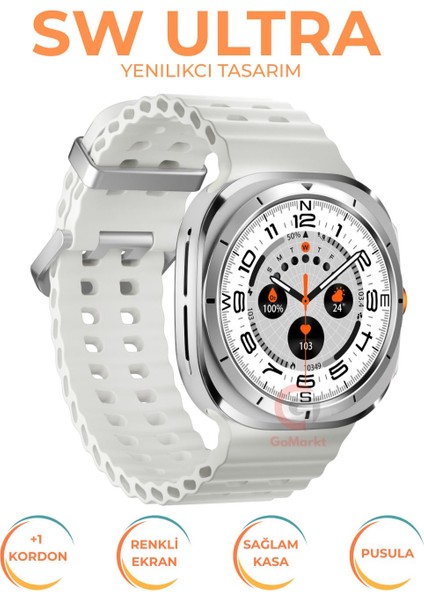 Watch Sw Ultra 47MM Titanyum Kasa Spor Kordonlu Akıllı Saat fırsatları