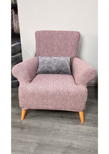 Streç Lastikli Esnek Yıkanabilir Pamuklu Jakarlı Berjer Koltuk Örtüsü (Tek Kişilik Koltuk Için) modelleri