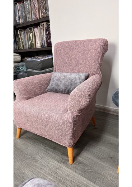 Streç Lastikli Esnek Yıkanabilir Pamuklu Jakarlı Berjer Koltuk Örtüsü (Tek Kişilik Koltuk Için) fırsatları