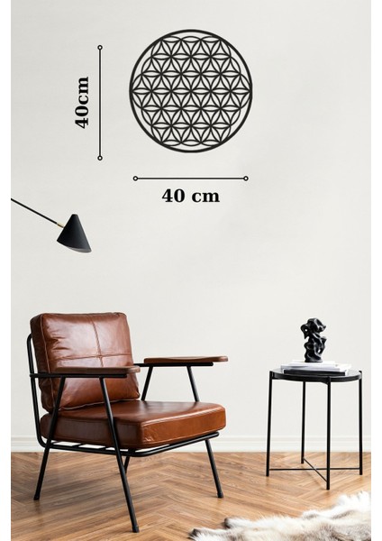 Yaşam Çiçeği Tekli Mdf Duvar Dekorasyon Lazer Kesim 40X40 cm indirimleri