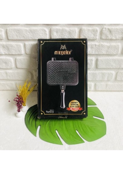 Ocak Üstü Granit Döküm El Tost ve Çok Amaçlı Grill Tava Siyah fırsatları