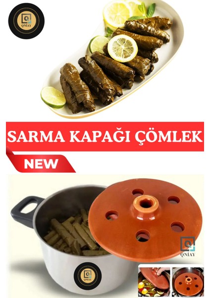 Dolma Sarma Taşı Kapağı -Çömlek Delikli Dolma Taşı Yaprak Sarma Güveç Pişirme Kapak