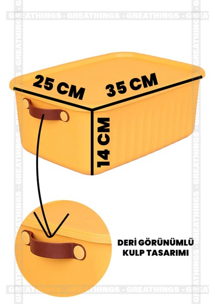 3 Adet 10 Lt Çok Amaçlı Düzenleyici Kapaklı Kutu, Dekoratif Saklama Kutusu, Organizer Oyuncak Kutus fiyatları