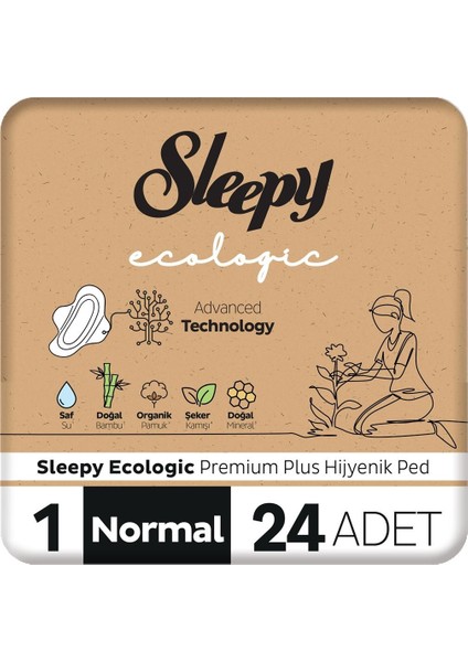 Sleepy Ecologic Premium Plus Normal Ped 24 Adet