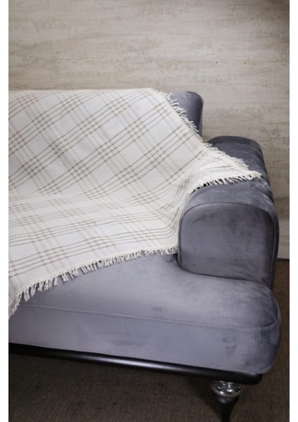 Buldan Işi Kahverengi Çekyat Koltuk Örtüsü