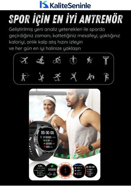 Watch Gt4 Klasik Erkek 46MM Gümüş Akıllı Saat Bluetooth Sesli Görüşmeli iPhone Huawei Uyumlu modelleri