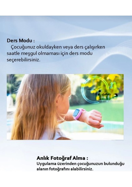 Çocuk ve Yetişkin Unisexlı Kameralı Gps Konum Takip Kids Watch –kırmız indirimleri